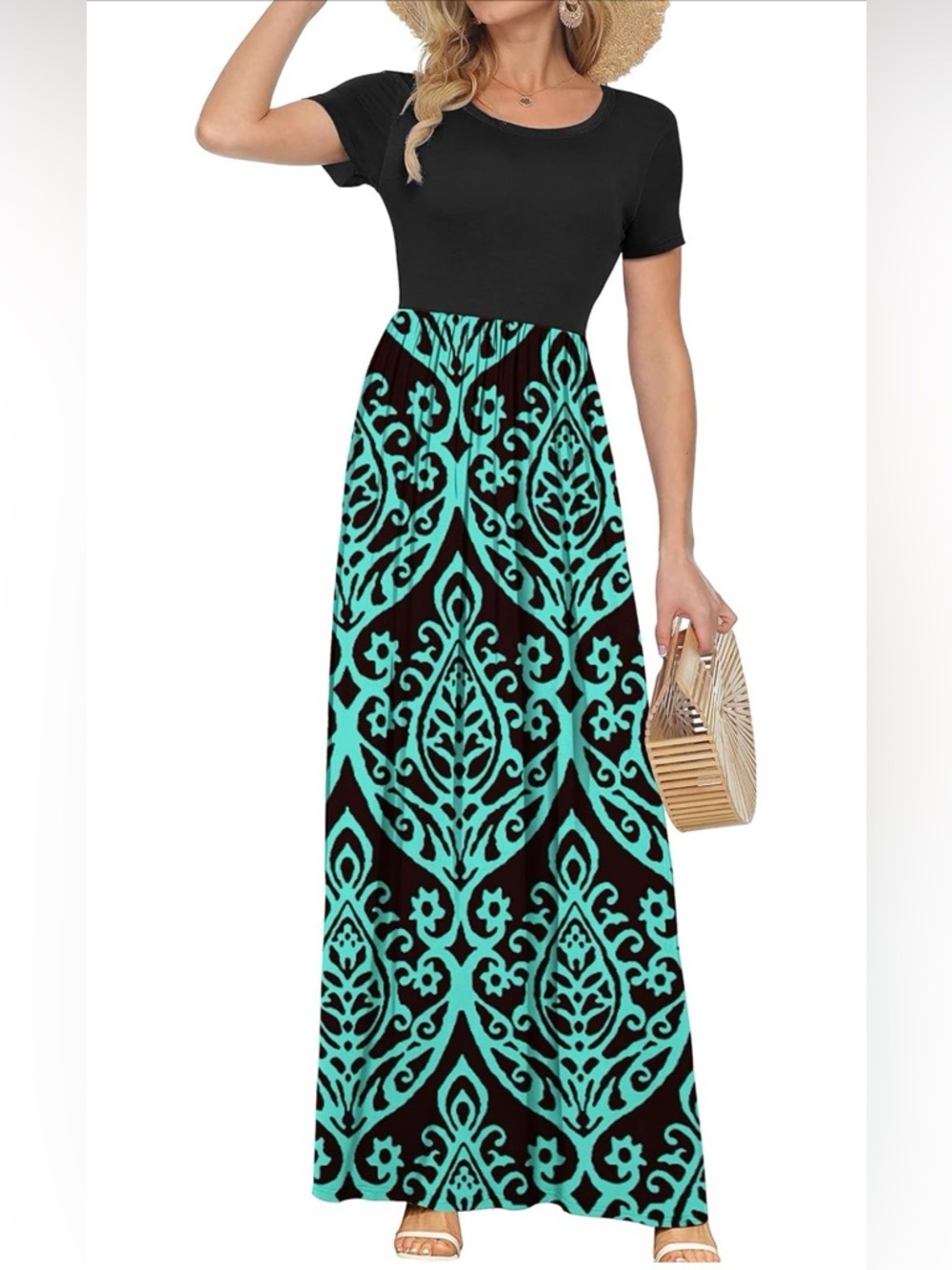 Short sleeve maxi dress